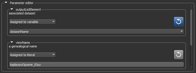Parameter editor