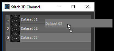 Reorder datasets