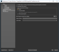 DICOM preferences