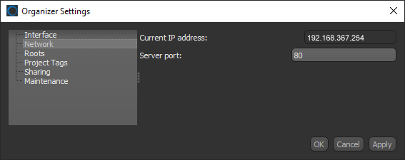 Network settings